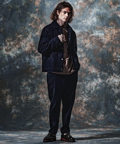 Jih Nunc（ジーヌンク）の「mj11754-ベルベットトラックジャケット(JIH-R1223)（その他アウター・メンズ・ダークグリーン/ネイビー/ブラック・S/L/M）」の18枚目の写真