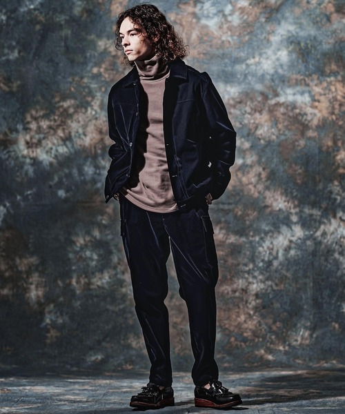 Jih Nunc（ジーヌンク）の「mj11754-ベルベットトラックジャケット(JIH-R1223)（その他アウター・メンズ・ダークグリーン/ネイビー/ブラック・S/L/M）」の8枚目の写真