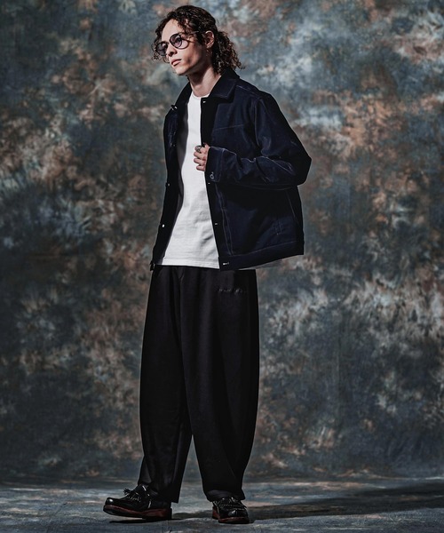 Jih Nunc（ジーヌンク）の「mj11754-ベルベットトラックジャケット(JIH-R1223)（その他アウター・メンズ・ダークグリーン/ネイビー/ブラック・S/L/M）」の9枚目の写真