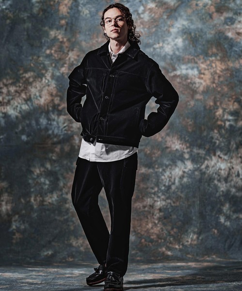 Jih Nunc（ジーヌンク）の「mj11754-ベルベットトラックジャケット(JIH-R1223)（その他アウター・メンズ・ダークグリーン/ネイビー/ブラック・S/L/M）」の12枚目の写真