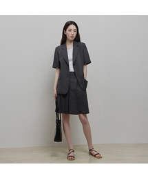 [W][COUTURE]ワンタック5部ショートパンツ - 2カラー