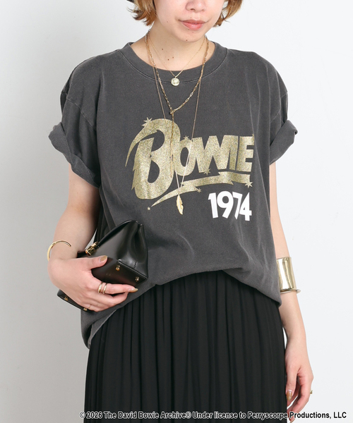 GOOD ROCK SPEED(グッドロックスピード)の「【GOOD ROCK SPEED / グッドロックスピード】DAVID BOWIE 1974 T-sh(Tシャツ/カットソー・レディース・ブラック系その他・FREE)」の2枚目の写真