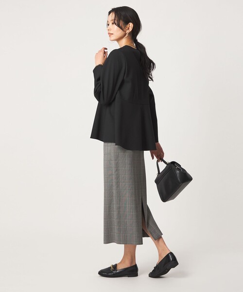 green label relaxing（グリーンレーベルリラクシング）の「ライト ダブルクロス ブラウス ウォッシャブル ストレッチ（シャツ/ブラウス・レディース・グレー/ベージュ/ネイビー/ブラック・FREE）」の16枚目の写真
