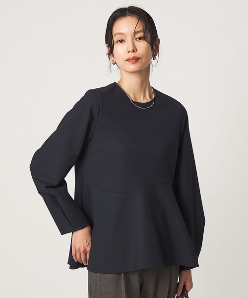 green label relaxing（グリーンレーベルリラクシング）の「ライト ダブルクロス ブラウス ウォッシャブル ストレッチ（シャツ/ブラウス・レディース・グレー/ベージュ/ネイビー/ブラック・FREE）」の21枚目の写真