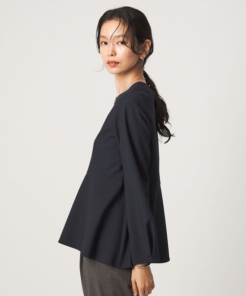 green label relaxing（グリーンレーベルリラクシング）の「ライト ダブルクロス ブラウス ウォッシャブル ストレッチ（シャツ/ブラウス・レディース・グレー/ベージュ/ネイビー/ブラック・FREE）」の22枚目の写真