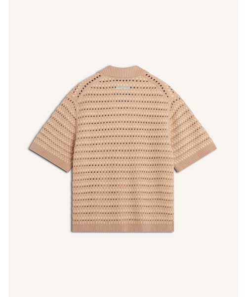 Maison Kitsune（メゾンキツネ）の「BASKET WEAVE KNITTED POLO（ポロシャツ・メンズ・ライトベージュ・XS/S）」の2枚目の写真