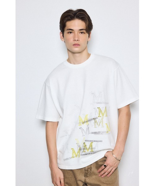 AZUL by moussy(アズールバイマウジー)の「グラフィック半袖TEE 夏服 Tシャツ(Tシャツ/カットソー・メンズ・ホワイト/ホワイト系その他/ホワイト系その他2・MEDIUM/LARGE)」の1枚目の写真