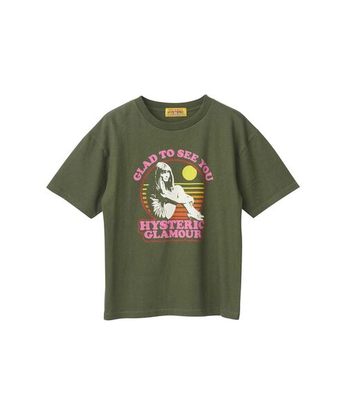 HYSTERIC GLAMOUR(ヒステリックグラマー)の「GLAD TO SEE YOU Tシャツ(Tシャツ/カットソー・レディース・カーキ/ブラック/ホワイト・FREE)」の3枚目の写真