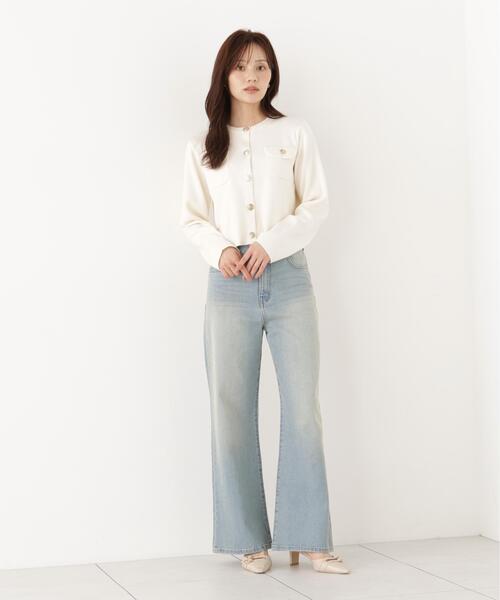 PROPORTION BODY DRESSING(プロポーションボディドレッシング)の「<a>ワイドデニム / 1216230903(デニムパンツ・レディース・ブルー系その他/ブルー・MEDIUM/P/S/SMALL)」の1枚目の写真