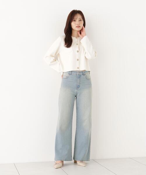 PROPORTION BODY DRESSING(プロポーションボディドレッシング)の「<a>ワイドデニム / 1216230903(デニムパンツ・レディース・ブルー系その他/ブルー・MEDIUM/P/S/SMALL)」の3枚目の写真