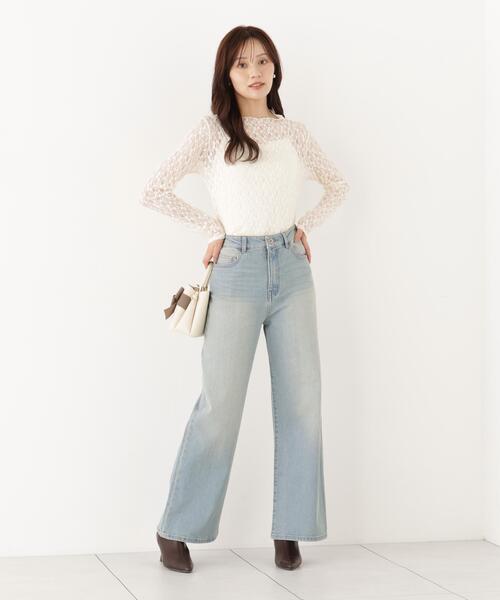 PROPORTION BODY DRESSING(プロポーションボディドレッシング)の「<a>ワイドデニム / 1216230903(デニムパンツ・レディース・ブルー系その他/ブルー・MEDIUM/P/S/SMALL)」の6枚目の写真