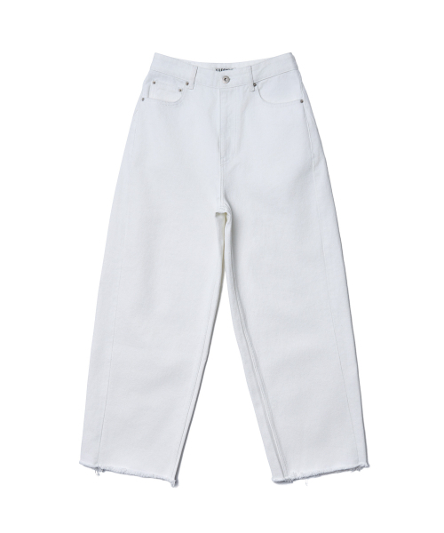 TTUDEMENT(トュードメント)の「BARREL DENIM PANTS_WHITE(デニムパンツ・レディース・その他・SMALL/MEDIUM)」の2枚目の写真