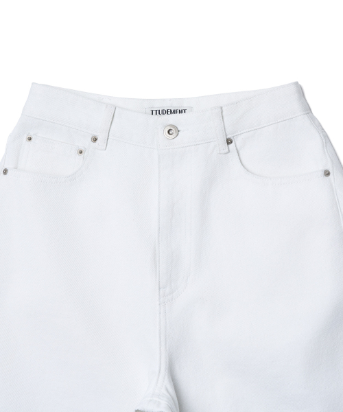 TTUDEMENT(トュードメント)の「BARREL DENIM PANTS_WHITE(デニムパンツ・レディース・その他・SMALL/MEDIUM)」の4枚目の写真