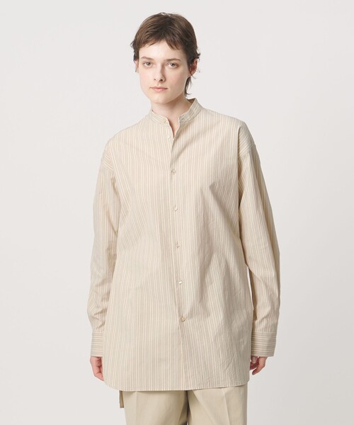 LOEFF（ロエフ）の「＜LOEFF＞ストライプ バンドカラー シャツ（シャツ/ブラウス・レディース・ナチュラル・1/0）」の14枚目の写真