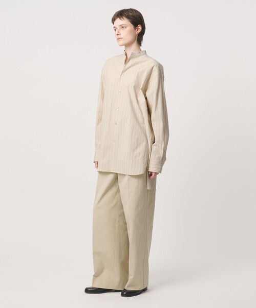 LOEFF（ロエフ）の「＜LOEFF＞ストライプ バンドカラー シャツ（シャツ/ブラウス・レディース・ナチュラル・1/0）」の15枚目の写真