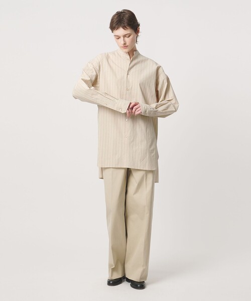 LOEFF（ロエフ）の「＜LOEFF＞ストライプ バンドカラー シャツ（シャツ/ブラウス・レディース・ナチュラル・1/0）」の16枚目の写真