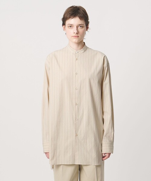 LOEFF（ロエフ）の「＜LOEFF＞ストライプ バンドカラー シャツ（シャツ/ブラウス・レディース・ナチュラル・1/0）」の17枚目の写真