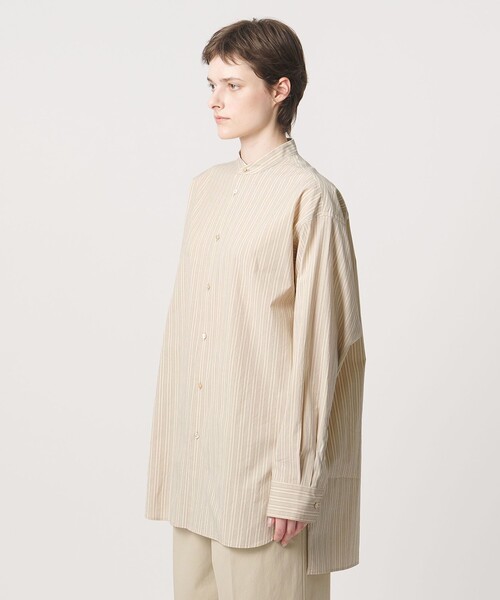 LOEFF（ロエフ）の「＜LOEFF＞ストライプ バンドカラー シャツ（シャツ/ブラウス・レディース・ナチュラル・1/0）」の18枚目の写真