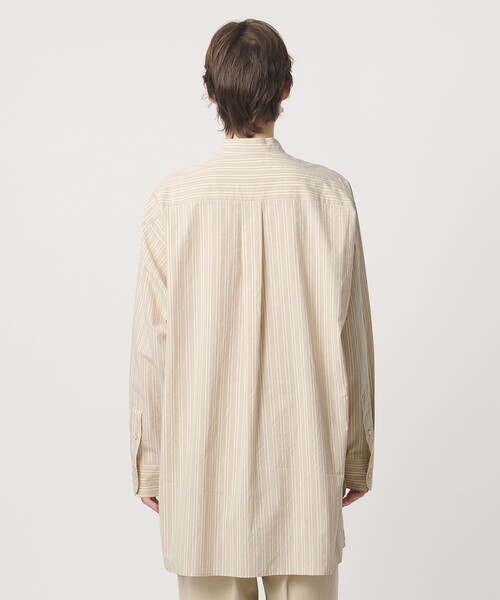 LOEFF（ロエフ）の「＜LOEFF＞ストライプ バンドカラー シャツ（シャツ/ブラウス・レディース・ナチュラル・1/0）」の3枚目の写真