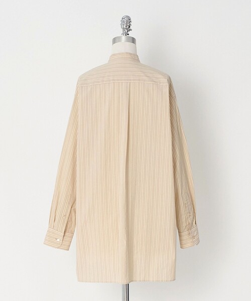 LOEFF（ロエフ）の「＜LOEFF＞ストライプ バンドカラー シャツ（シャツ/ブラウス・レディース・ナチュラル・1/0）」の5枚目の写真