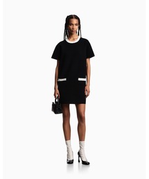 EMPORIO ARMANI | 【エンポリオ アルマーニ】ドレス オットマンファブリック フリンジディテール(ドレス)