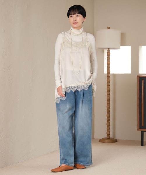 Elura(エルーラ)の「ジンジャーモイストタートル<WEB限定カラーあり>/1075326(Tシャツ/カットソー・レディース・チャコールグレー/ダークブラウン/ブラック/ホワイト系その他/ブラック系その他/ホワイト・LARGE/MEDIUM)」の8枚目の写真