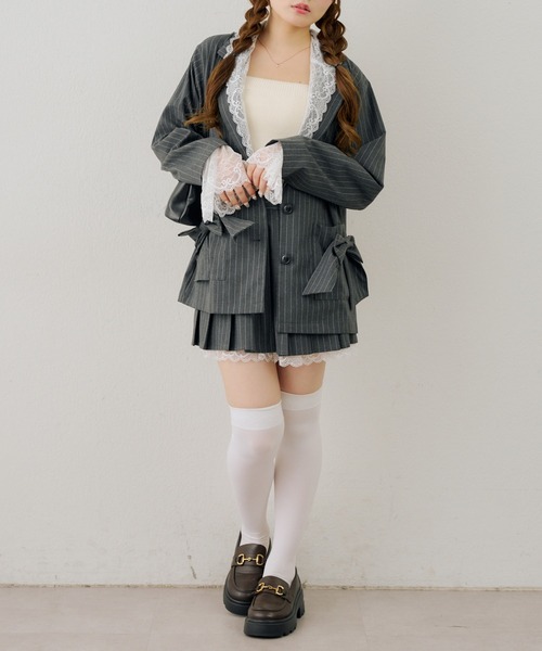 Another Branch olive des olive(アナザーブランチオリーブデオリーブ)の「マルチwayテーラージャケット(テーラードジャケット・レディース・ストライプ/チェック/ブラウン・FREE)」の11枚目の写真