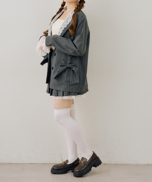 Another Branch olive des olive(アナザーブランチオリーブデオリーブ)の「マルチwayテーラージャケット(テーラードジャケット・レディース・ストライプ/チェック/ブラウン・FREE)」の12枚目の写真