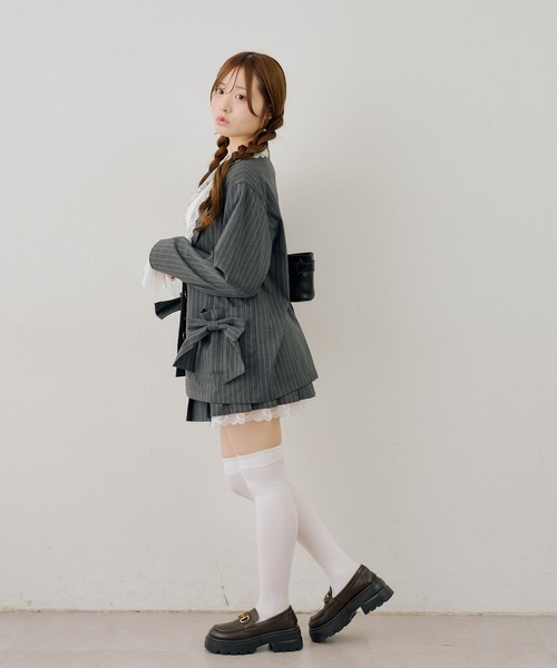Another Branch olive des olive(アナザーブランチオリーブデオリーブ)の「マルチwayテーラージャケット(テーラードジャケット・レディース・ストライプ/チェック/ブラウン・FREE)」の6枚目の写真