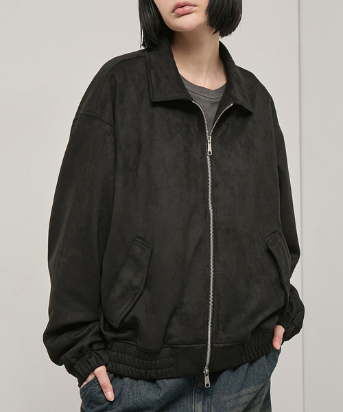 Alfred Alex(アルフレッドアレックス)の「【Alfred Alex】Soft Fade Shirring Double-Zip Blouson / ソフトフェード ダブルジップシャーリングブルゾン(ブルゾン・メンズ・ブラック/ダークブラウン系/キャメル・L/M)」の15枚目の写真