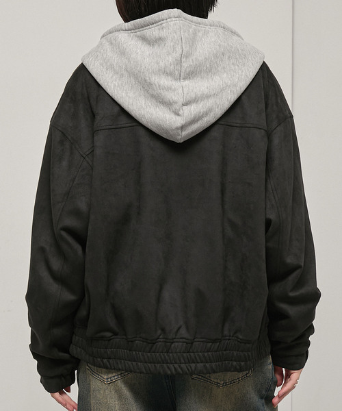 Alfred Alex(アルフレッドアレックス)の「【Alfred Alex】Soft Fade Shirring Double-Zip Blouson / ソフトフェード ダブルジップシャーリングブルゾン(ブルゾン・メンズ・ブラック/ダークブラウン系/キャメル・L/M)」の16枚目の写真