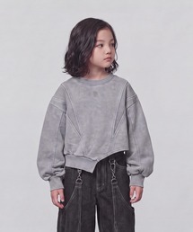 DURAS（デュラス）の「KIDS｜アシンメトリーヘムスウェット｜ペアコーデ対応（スウェット）」