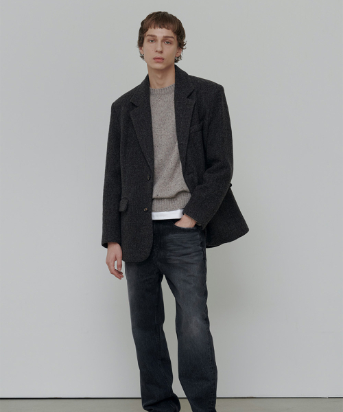 ANYTIME LOREAK（エニタイムロレーク）の「DAISY OVER SIZED BLAZER-CHARCOAL（テーラードジャケット・レディース・その他・MEDIUM）」の3枚目の写真