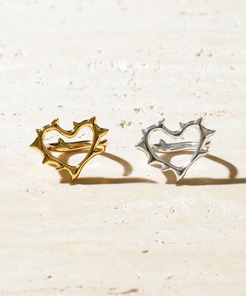 Soierie(ソワリー)の「ローエッジ ハート リング / Raw edge heart ring(リング・レディース・ゴールド/シルバー・FREE)」の7枚目の写真