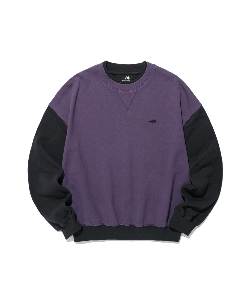 NICE GHOST CLUB(ナイスゴーストクラブ)の「COLOR BLOCK 3STAR SWEATSHIRTS_PURPLE(NG2GFUM441A)(スウェット・レディース・パープル・SMALL/MEDIUM/LARGE)」の1枚目の写真