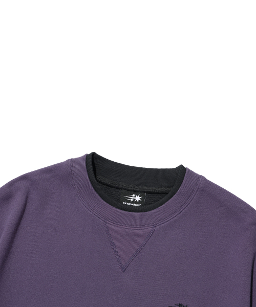 NICE GHOST CLUB(ナイスゴーストクラブ)の「COLOR BLOCK 3STAR SWEATSHIRTS_PURPLE(NG2GFUM441A)(スウェット・レディース・パープル・SMALL/MEDIUM/LARGE)」の3枚目の写真