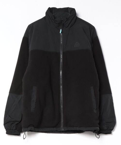 REEF(リーフ)の「REEF メンズ ACTIVE FLEECE RV JACKET リバーシブルフリースジャケット /保温蓄熱 【2026年秋冬モデル】(ナイロンジャケット・メンズ・カーキ/ブラック系その他・MEDIUM/LARGE)」の1枚目の写真