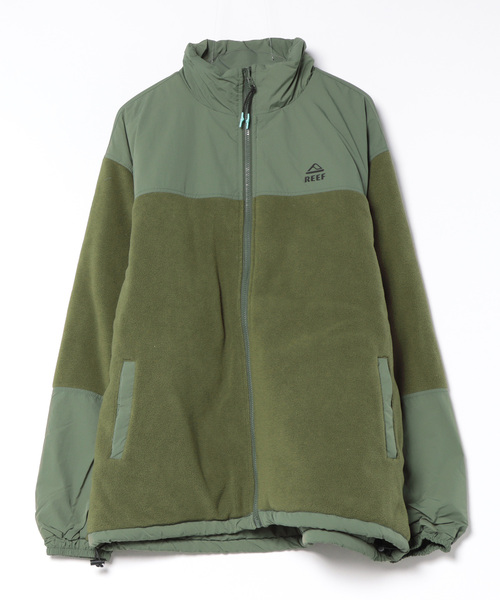REEF(リーフ)の「REEF メンズ ACTIVE FLEECE RV JACKET リバーシブルフリースジャケット /保温蓄熱 【2026年秋冬モデル】(ナイロンジャケット・メンズ・カーキ/ブラック系その他・MEDIUM/LARGE)」の2枚目の写真