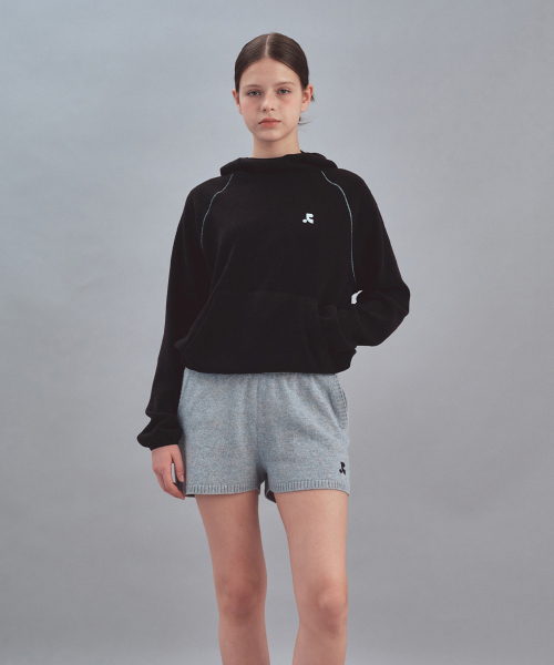 Rest&Recreation(レストアンドレクリエーション)の「STITCH KNIT HOODIE - BLACK(パーカー・メンズ・その他・ONE SIZE)」の4枚目の写真