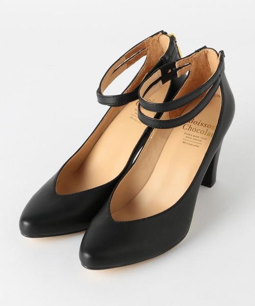Boisson Chocolat（ボワソンショコラ）の「BFC ダブルストラップパンプス80（パンプス・レディース・ブラック/ベージュ/ブラウン・22.5cm/22cm/24cm/23.5cm/23cm/24.5cm）」の6枚目の写真