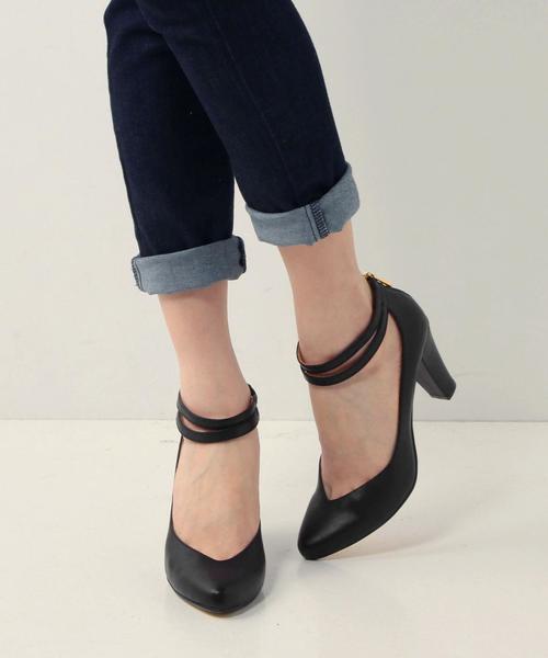 Boisson Chocolat（ボワソンショコラ）の「BFC ダブルストラップパンプス80（パンプス・レディース・ブラック/ベージュ/ブラウン・22.5cm/22cm/24cm/23.5cm/23cm/24.5cm）」の7枚目の写真