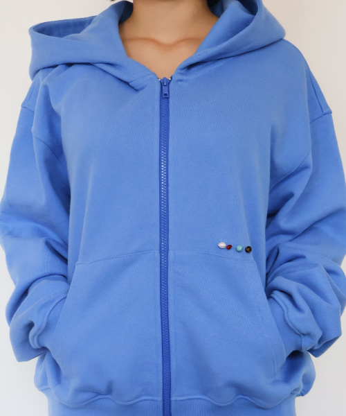 KIKOZY(キコジ)の「Macaroon Hood zip up_Blue Soda(パーカー・レディース・その他・FREE)」の4枚目の写真