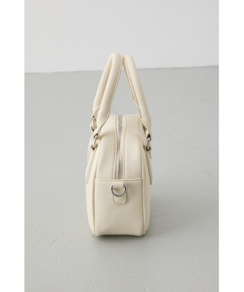 AZUL by moussy(アズールバイマウジー)の「ラウンドスクエア2WAYバッグ ショルダーバッグ ハンドバッグ 肩掛け・斜め掛け ストラップ取り外し◎(ショルダーバッグ・レディース・バーガンディー/ブラック/オフホワイト・FREE)」の9枚目の写真