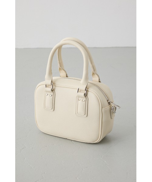 AZUL by moussy(アズールバイマウジー)の「ラウンドスクエア2WAYバッグ ショルダーバッグ ハンドバッグ 肩掛け・斜め掛け ストラップ取り外し◎(ショルダーバッグ・レディース・バーガンディー/ブラック/オフホワイト・FREE)」の10枚目の写真