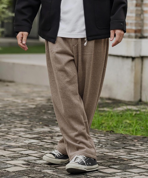 CAMBIO（カンビオ）の「mp15524- Herringbone Wool Knit Wide Balloon Pants バルーンパンツ(A74626cmb)（その他パンツ・メンズ・ブラック/ベージュ/ワイン/チャコール・S/M/L）」の3枚目の写真