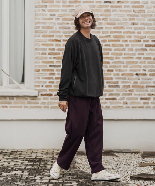 CAMBIO（カンビオ）の「mp15524- Herringbone Wool Knit Wide Balloon Pants バルーンパンツ(A74626cmb)（その他パンツ・メンズ・ブラック/ベージュ/ワイン/チャコール・S/M/L）」の8枚目の写真
