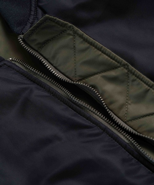 LURAKU(ルラク)の「【LURAKU】Reversible MA-1 Jacket / リバーシブルMA-1ジャケット(MA-1・メンズ・ブラック/カーキ・SMALL/MEDIUM/LARGE)」の15枚目の写真