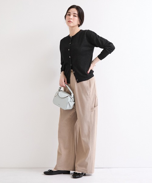 le cercle ADAM ET ROPE'（ルセルクルアダムエロペ）の「カシミヤ混クルーネックカーディガン（カーディガン/ボレロ・レディース・ベージュ/ブラック/ブラウン/グレー・FREE）」の6枚目の写真