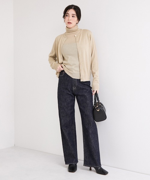 le cercle ADAM ET ROPE'（ルセルクルアダムエロペ）の「カシミヤ混クルーネックカーディガン（カーディガン/ボレロ・レディース・ベージュ/ブラック/ブラウン/グレー・FREE）」の12枚目の写真