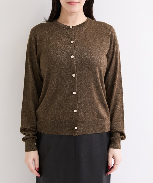 le cercle ADAM ET ROPE'（ルセルクルアダムエロペ）の「カシミヤ混クルーネックカーディガン（カーディガン/ボレロ・レディース・ベージュ/ブラック/ブラウン/グレー・FREE）」の17枚目の写真